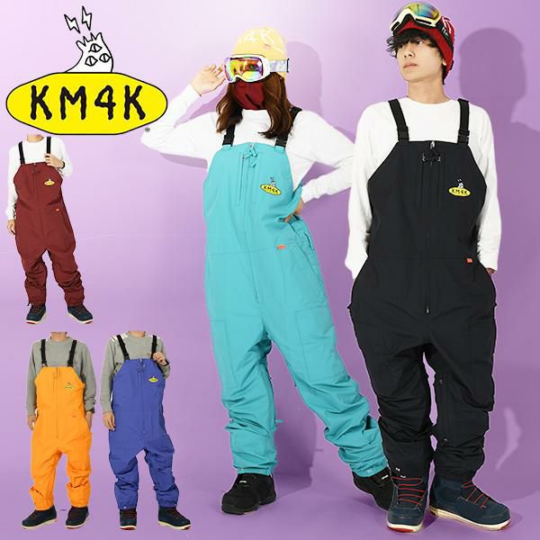 送料無料 スノーボードウェア KM4K カモシカ PARADICE BIB PANTS 8 